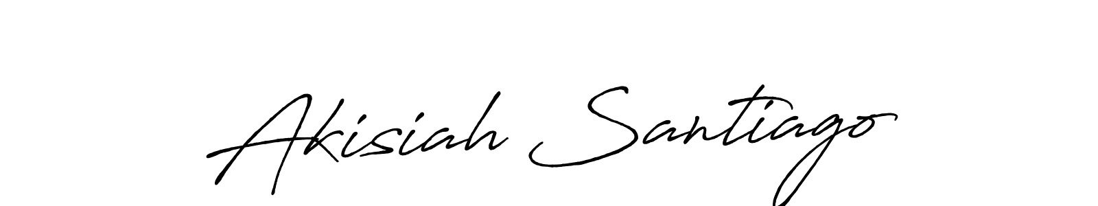 It looks lik you need a new signature style for name Akisiah Santiago. Design unique handwritten (Antro_Vectra_Bolder) signature with our free signature maker in just a few clicks. Akisiah Santiago signature style 7 images and pictures png
