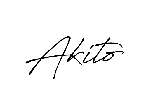 Make a beautiful signature design for name Akito. With this signature (Antro_Vectra_Bolder) style, you can create a handwritten signature for free. Akito signature style 7 images and pictures png