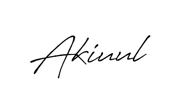 Make a beautiful signature design for name Akiuul. With this signature (Antro_Vectra_Bolder) style, you can create a handwritten signature for free. Akiuul signature style 7 images and pictures png