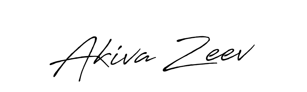 Make a beautiful signature design for name Akiva Zeev. With this signature (Antro_Vectra_Bolder) style, you can create a handwritten signature for free. Akiva Zeev signature style 7 images and pictures png