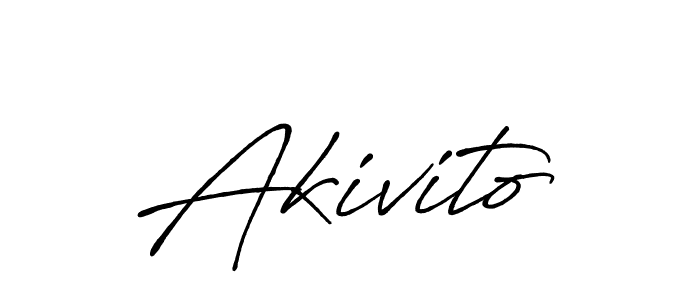 Create a beautiful signature design for name Akivito. With this signature (Antro_Vectra_Bolder) fonts, you can make a handwritten signature for free. Akivito signature style 7 images and pictures png