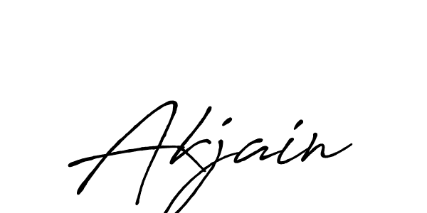 Make a beautiful signature design for name Akjain. With this signature (Antro_Vectra_Bolder) style, you can create a handwritten signature for free. Akjain signature style 7 images and pictures png