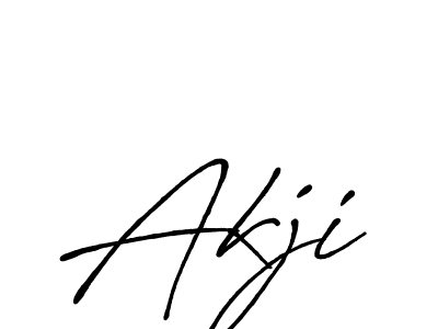 if you are searching for the best signature style for your name Akji. so please give up your signature search. here we have designed multiple signature styles  using Antro_Vectra_Bolder. Akji signature style 7 images and pictures png