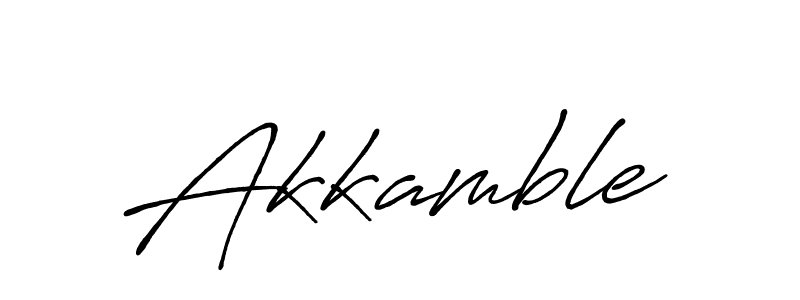 Design your own signature with our free online signature maker. With this signature software, you can create a handwritten (Antro_Vectra_Bolder) signature for name Akkamble. Akkamble signature style 7 images and pictures png