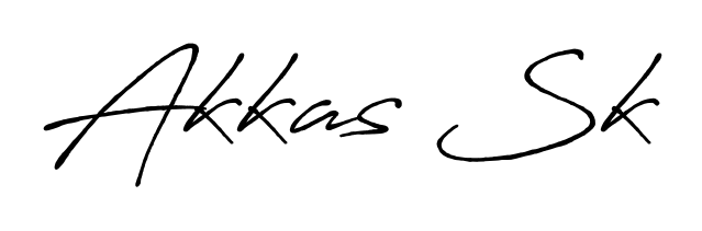 Quickly download Akkas Sk name signature in high-resolution PNG using Antro_Vectra_Bolder style. Ready to insert into PDFs and online applications. Akkas Sk signature style 7 images and pictures png