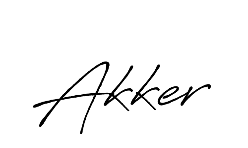 Also we have Akker name is the best signature style. Create professional handwritten signature collection using Antro_Vectra_Bolder autograph style. Akker signature style 7 images and pictures png