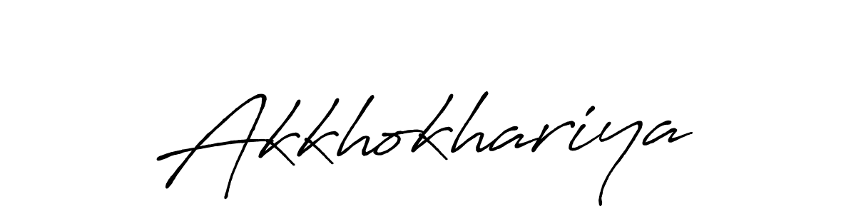 Design your own signature with our free online signature maker. With this signature software, you can create a handwritten (Antro_Vectra_Bolder) signature for name Akkhokhariya. Akkhokhariya signature style 7 images and pictures png