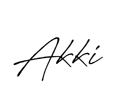 How to make Akki signature? Antro_Vectra_Bolder is a professional autograph style. Create handwritten signature for Akki name. Akki signature style 7 images and pictures png