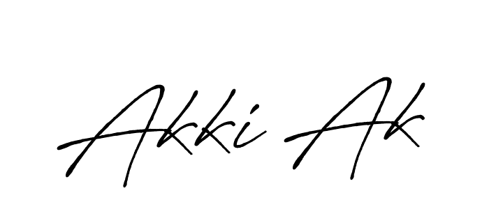 Create a beautiful signature design for name Akki Ak. With this signature (Antro_Vectra_Bolder) fonts, you can make a handwritten signature for free. Akki Ak signature style 7 images and pictures png