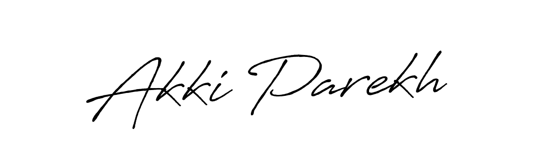 Design your own signature with our free online signature maker. With this signature software, you can create a handwritten (Antro_Vectra_Bolder) signature for name Akki Parekh. Akki Parekh signature style 7 images and pictures png