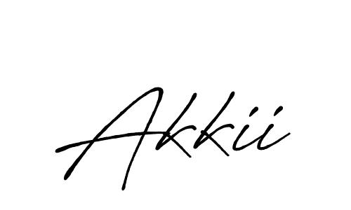 How to make Akkii name signature. Use Antro_Vectra_Bolder style for creating short signs online. This is the latest handwritten sign. Akkii signature style 7 images and pictures png