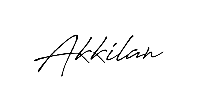 Make a beautiful signature design for name Akkilan. With this signature (Antro_Vectra_Bolder) style, you can create a handwritten signature for free. Akkilan signature style 7 images and pictures png