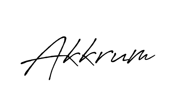 Akkrum stylish signature style. Best Handwritten Sign (Antro_Vectra_Bolder) for my name. Handwritten Signature Collection Ideas for my name Akkrum. Akkrum signature style 7 images and pictures png