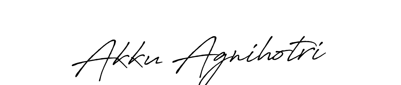 Use a signature maker to create a handwritten signature online. With this signature software, you can design (Antro_Vectra_Bolder) your own signature for name Akku Agnihotri. Akku Agnihotri signature style 7 images and pictures png