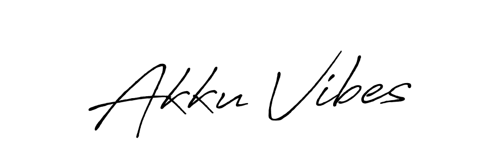 Similarly Antro_Vectra_Bolder is the best handwritten signature design. Signature creator online .You can use it as an online autograph creator for name Akku Vibes. Akku Vibes signature style 7 images and pictures png