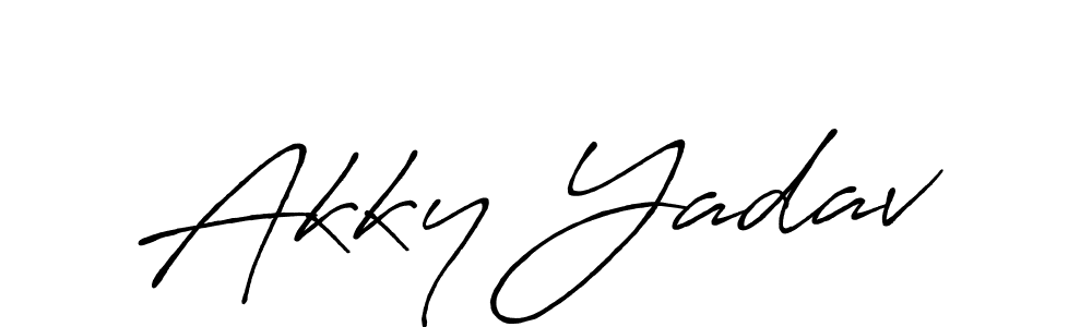 Also You can easily find your signature by using the search form. We will create Akky Yadav name handwritten signature images for you free of cost using Antro_Vectra_Bolder sign style. Akky Yadav signature style 7 images and pictures png