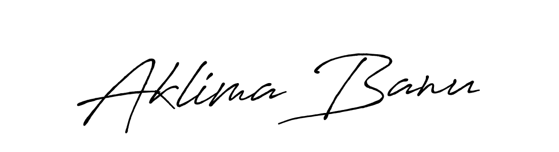 Create a beautiful signature design for name Aklima Banu. With this signature (Antro_Vectra_Bolder) fonts, you can make a handwritten signature for free. Aklima Banu signature style 7 images and pictures png