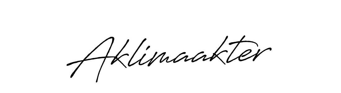 Design your own signature with our free online signature maker. With this signature software, you can create a handwritten (Antro_Vectra_Bolder) signature for name Aklimaakter. Aklimaakter signature style 7 images and pictures png