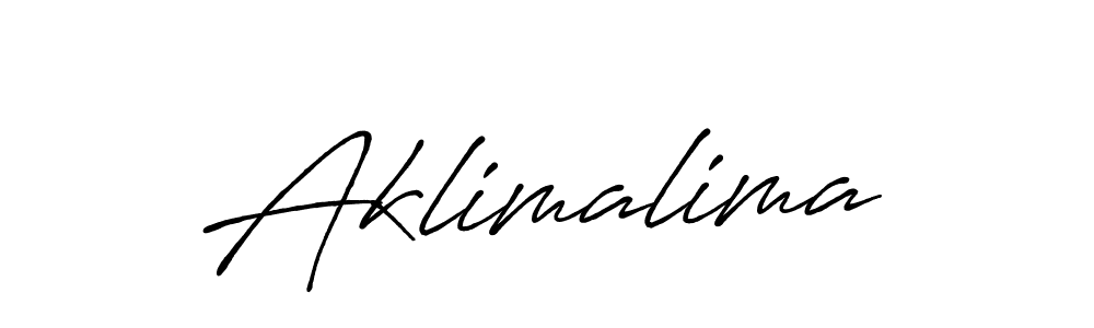 Use a signature maker to create a handwritten signature online. With this signature software, you can design (Antro_Vectra_Bolder) your own signature for name Aklimalima. Aklimalima signature style 7 images and pictures png