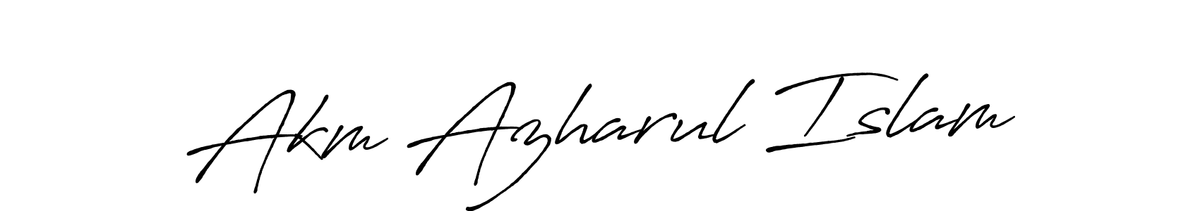 It looks lik you need a new signature style for name Akm Azharul Islam. Design unique handwritten (Antro_Vectra_Bolder) signature with our free signature maker in just a few clicks. Akm Azharul Islam signature style 7 images and pictures png