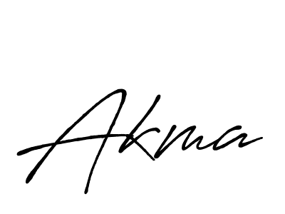 Design your own signature with our free online signature maker. With this signature software, you can create a handwritten (Antro_Vectra_Bolder) signature for name Akma. Akma signature style 7 images and pictures png