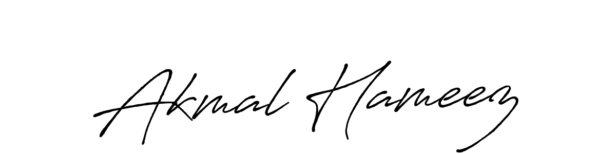 Also we have Akmal Hameez name is the best signature style. Create professional handwritten signature collection using Antro_Vectra_Bolder autograph style. Akmal Hameez signature style 7 images and pictures png