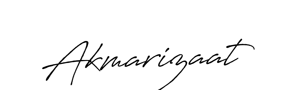 How to make Akmarizaat name signature. Use Antro_Vectra_Bolder style for creating short signs online. This is the latest handwritten sign. Akmarizaat signature style 7 images and pictures png