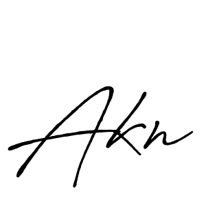 Use a signature maker to create a handwritten signature online. With this signature software, you can design (Antro_Vectra_Bolder) your own signature for name Akn. Akn signature style 7 images and pictures png