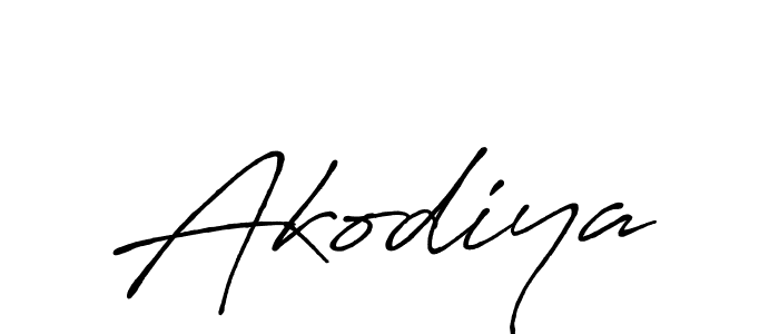 Make a beautiful signature design for name Akodiya. With this signature (Antro_Vectra_Bolder) style, you can create a handwritten signature for free. Akodiya signature style 7 images and pictures png