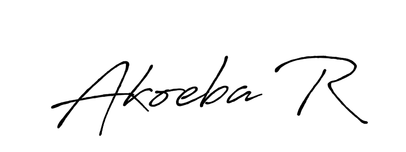 You can use this online signature creator to create a handwritten signature for the name Akoeba R. This is the best online autograph maker. Akoeba R signature style 7 images and pictures png