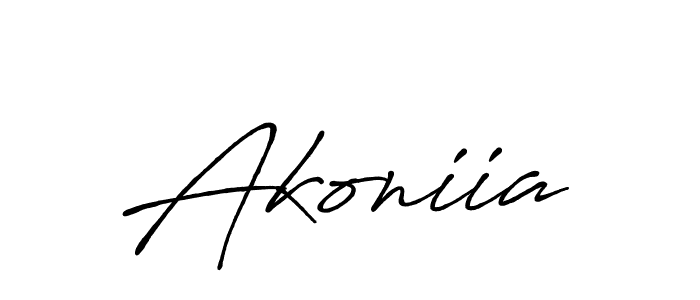 The best way (Antro_Vectra_Bolder) to make a short signature is to pick only two or three words in your name. The name Akoniia include a total of six letters. For converting this name. Akoniia signature style 7 images and pictures png