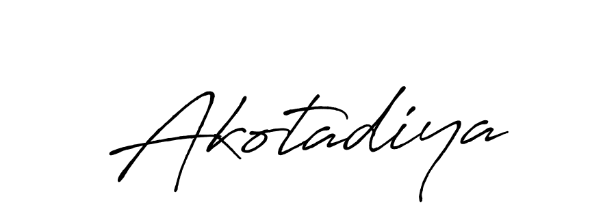 Design your own signature with our free online signature maker. With this signature software, you can create a handwritten (Antro_Vectra_Bolder) signature for name Akotadiya. Akotadiya signature style 7 images and pictures png