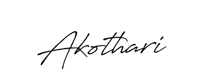 Akothari stylish signature style. Best Handwritten Sign (Antro_Vectra_Bolder) for my name. Handwritten Signature Collection Ideas for my name Akothari. Akothari signature style 7 images and pictures png