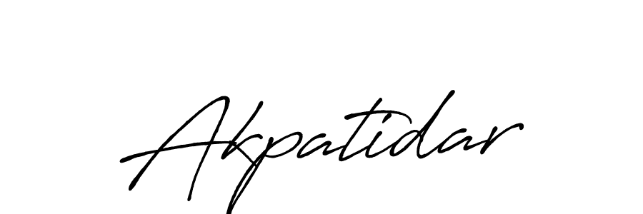 Design your own signature with our free online signature maker. With this signature software, you can create a handwritten (Antro_Vectra_Bolder) signature for name Akpatidar. Akpatidar signature style 7 images and pictures png