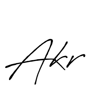 Design your own signature with our free online signature maker. With this signature software, you can create a handwritten (Antro_Vectra_Bolder) signature for name Akr. Akr signature style 7 images and pictures png