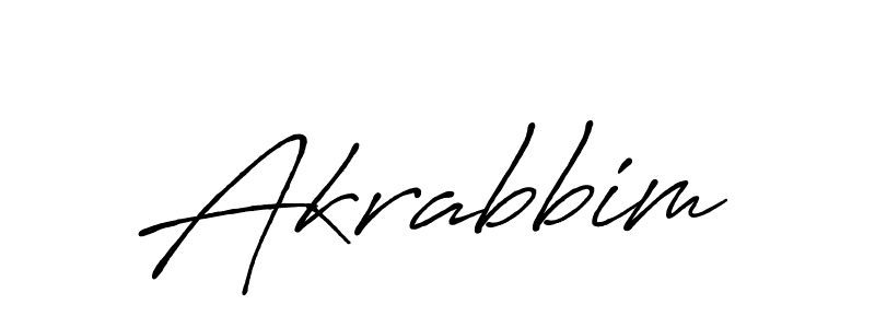 Make a beautiful signature design for name Akrabbim. With this signature (Antro_Vectra_Bolder) style, you can create a handwritten signature for free. Akrabbim signature style 7 images and pictures png