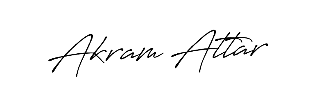 How to make Akram Attar signature? Antro_Vectra_Bolder is a professional autograph style. Create handwritten signature for Akram Attar name. Akram Attar signature style 7 images and pictures png