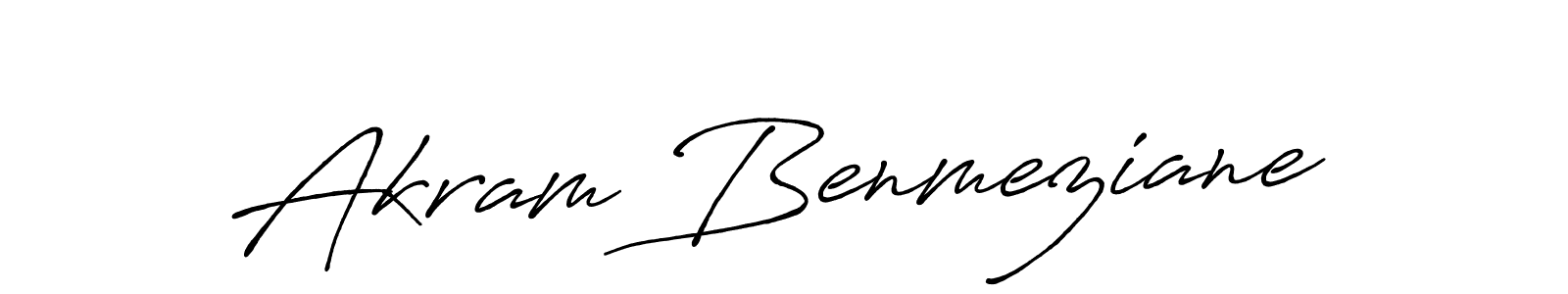 It looks lik you need a new signature style for name Akram Benmeziane. Design unique handwritten (Antro_Vectra_Bolder) signature with our free signature maker in just a few clicks. Akram Benmeziane signature style 7 images and pictures png