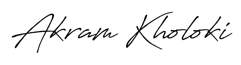 The Antro_Vectra_Bolder font gives name Akram Kholoki a signature that looks effortless yet distinguished. Download high-res PNG instantly. Akram Kholoki signature style 7 images and pictures png
