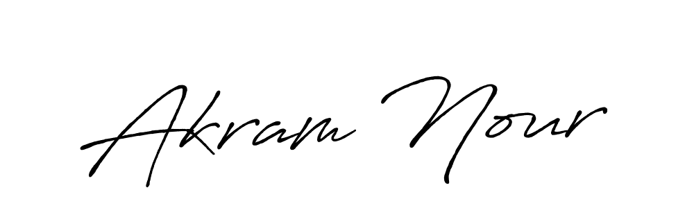 The best way (Antro_Vectra_Bolder) to make a short signature is to pick only two or three words in your name. The name Akram Nour include a total of six letters. For converting this name. Akram Nour signature style 7 images and pictures png