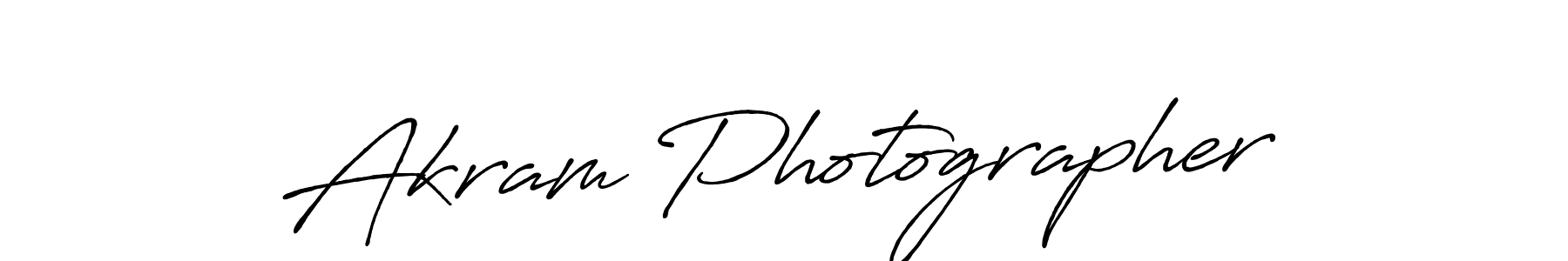 Akram Photographer stylish signature style. Best Handwritten Sign (Antro_Vectra_Bolder) for my name. Handwritten Signature Collection Ideas for my name Akram Photographer. Akram Photographer signature style 7 images and pictures png