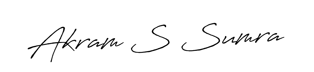 How to make Akram S Sumra name signature. Use Antro_Vectra_Bolder style for creating short signs online. This is the latest handwritten sign. Akram S Sumra signature style 7 images and pictures png