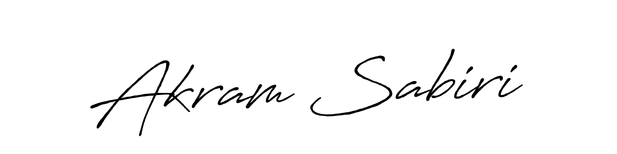 How to make Akram Sabiri name signature. Use Antro_Vectra_Bolder style for creating short signs online. This is the latest handwritten sign. Akram Sabiri signature style 7 images and pictures png