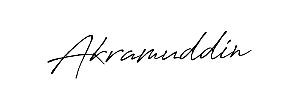 Make a beautiful signature design for name Akramuddin. With this signature (Antro_Vectra_Bolder) style, you can create a handwritten signature for free. Akramuddin signature style 7 images and pictures png