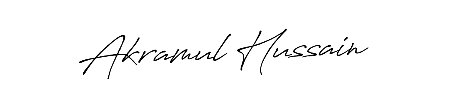 How to make Akramul Hussain name signature. Use Antro_Vectra_Bolder style for creating short signs online. This is the latest handwritten sign. Akramul Hussain signature style 7 images and pictures png