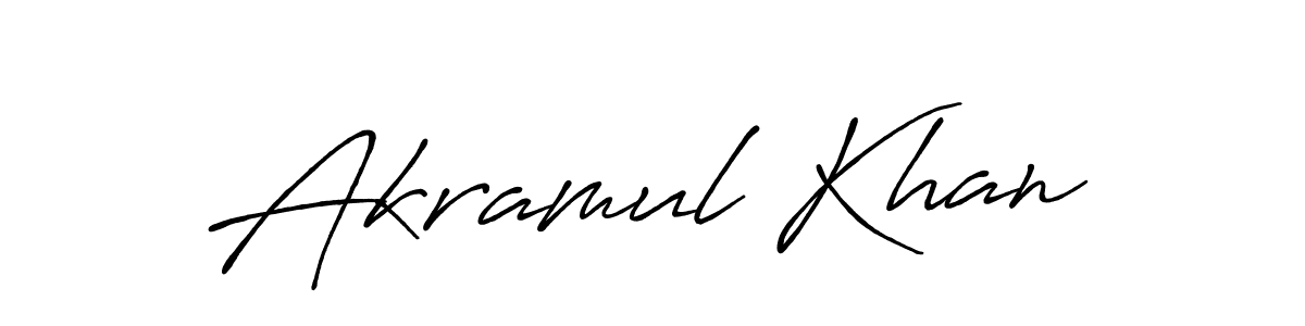 Use a signature maker to create a handwritten signature online. With this signature software, you can design (Antro_Vectra_Bolder) your own signature for name Akramul Khan. Akramul Khan signature style 7 images and pictures png