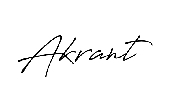 How to make Akrant name signature. Use Antro_Vectra_Bolder style for creating short signs online. This is the latest handwritten sign. Akrant signature style 7 images and pictures png