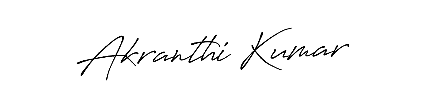 Design your own signature with our free online signature maker. With this signature software, you can create a handwritten (Antro_Vectra_Bolder) signature for name Akranthi Kumar. Akranthi Kumar signature style 7 images and pictures png