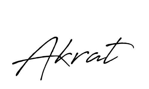 Akrat stylish signature style. Best Handwritten Sign (Antro_Vectra_Bolder) for my name. Handwritten Signature Collection Ideas for my name Akrat. Akrat signature style 7 images and pictures png