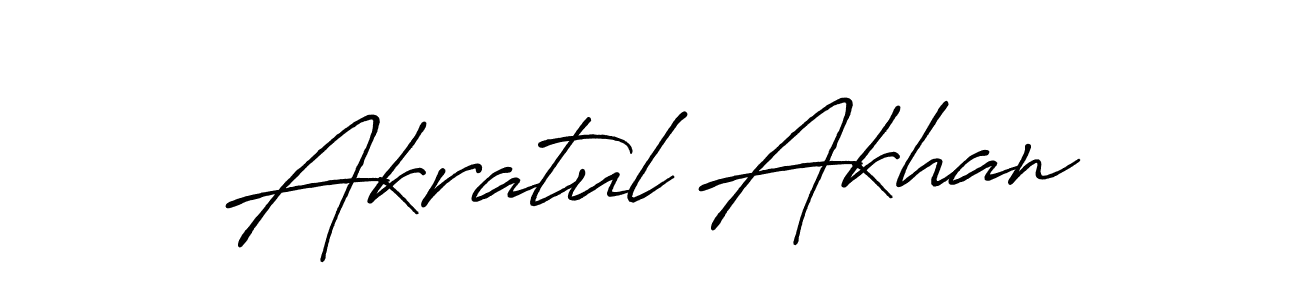 Create a beautiful signature design for name Akratul Akhan. With this signature (Antro_Vectra_Bolder) fonts, you can make a handwritten signature for free. Akratul Akhan signature style 7 images and pictures png